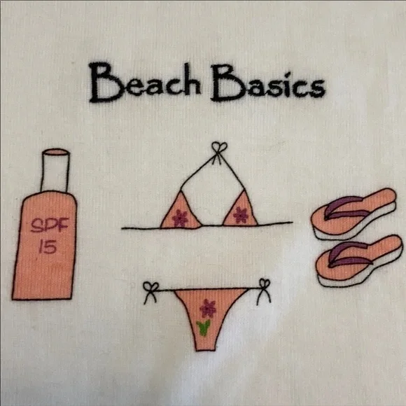 PMS Shop Beach Basics White T-Shirt NWT - Picture 2 of 9